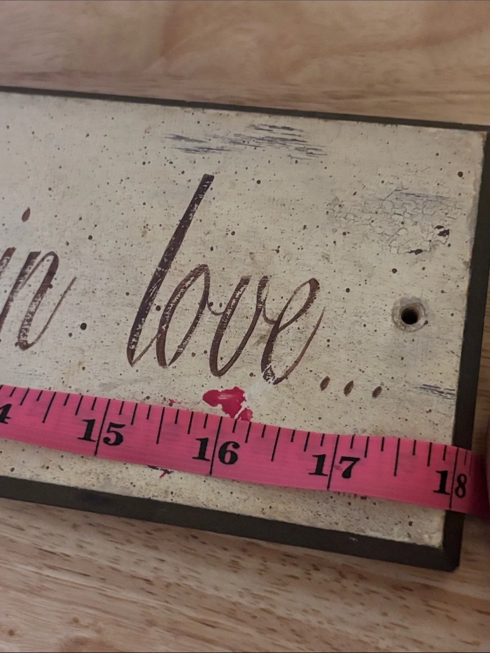 All Because Two People Fell In Love, Wooden Wall Sign 18x4”